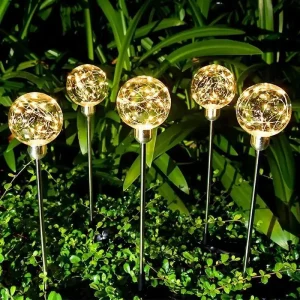 LED garden lantern with warm white glow