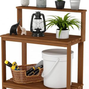Two-tier garden table organizer