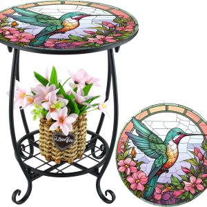 Decorative table "Colorful Hummingbird"