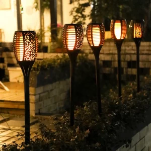 Solar-powered garden torch 40 cm